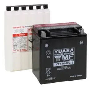 Yuasa Battery Maintenance Free AGM YTX16-BS-1 Part# YUAM32X61